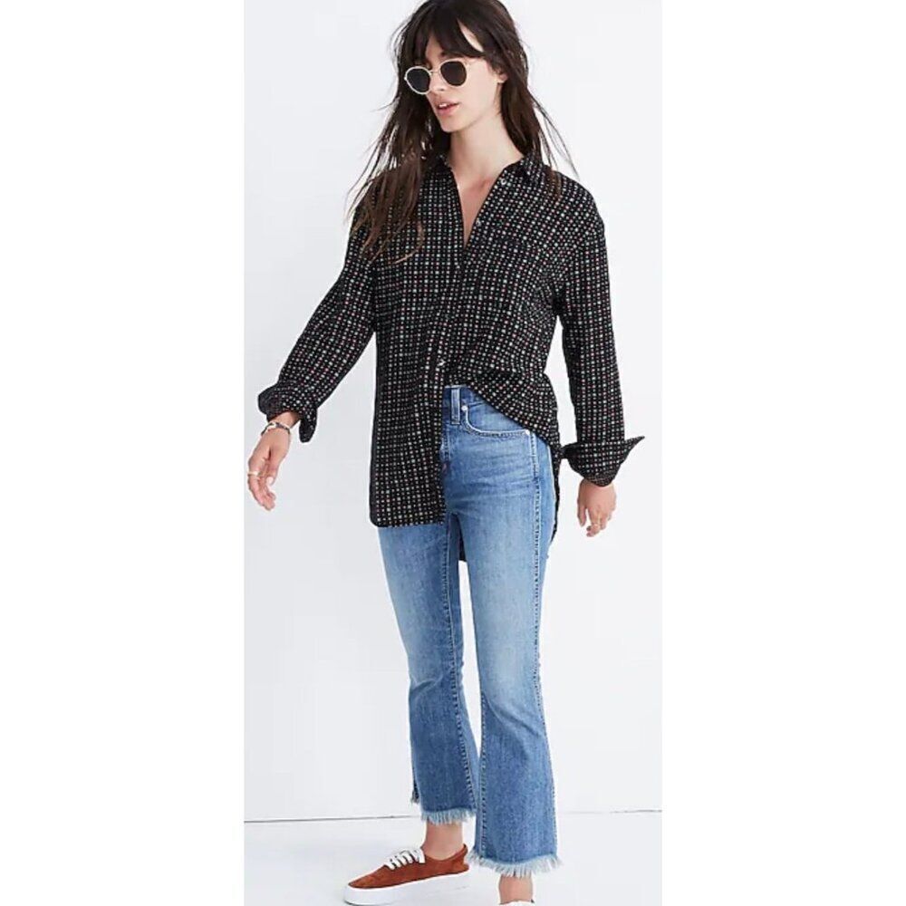 FB11 Madewell Oversized Ex-Boyfriend‎ Shirt in Mayfair Foulard Small
